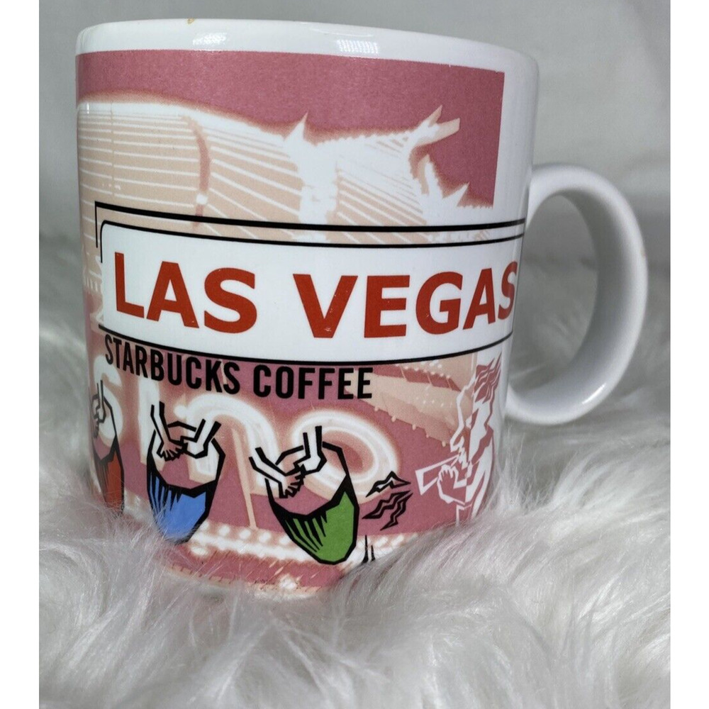 Starbucks Vintage 1998 Las Vegas Oversized Coffee Mug Ceramic Retro Row Themed